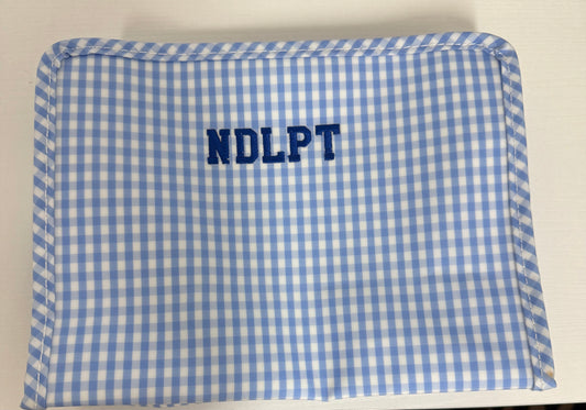Small Blue Gingham Pouch