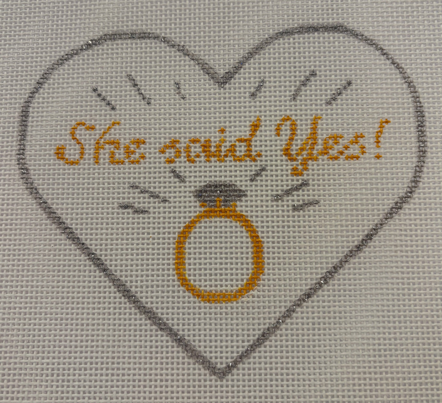 Mini Heart - "She Said Yes!" with Diamond Ring