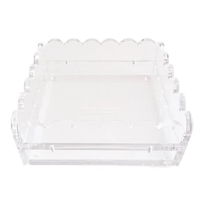 Scallop Acrylic Tray - 5" Square