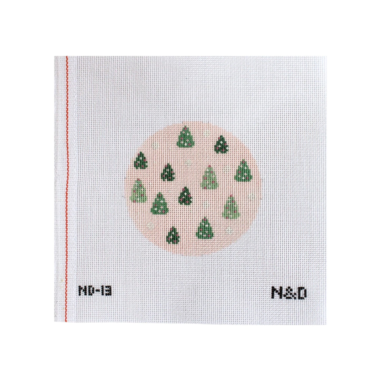 Pink Trees Round Ornament