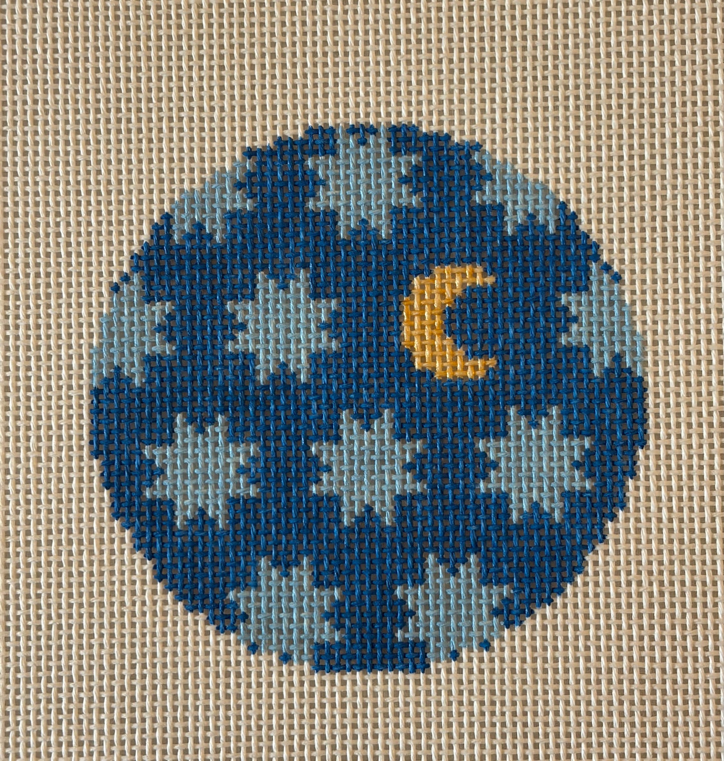 Moon & Stars Round Blue