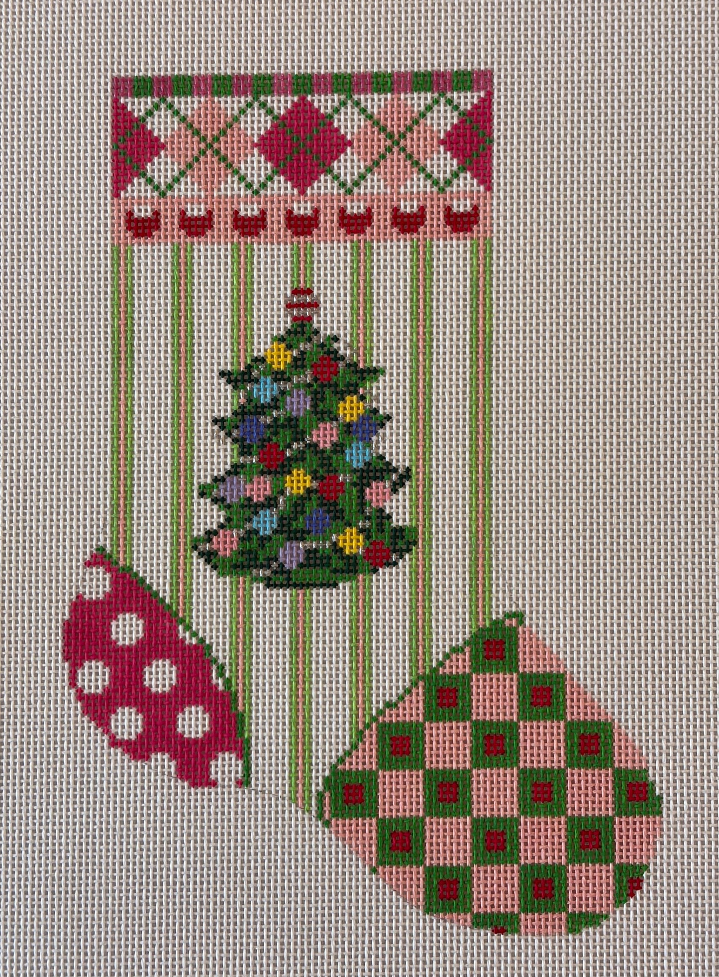 Tree on Pink Stocking