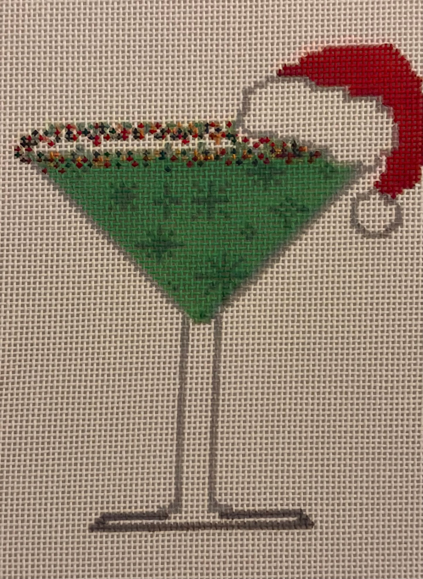 Grasshopper Martini w/ Santa Hat