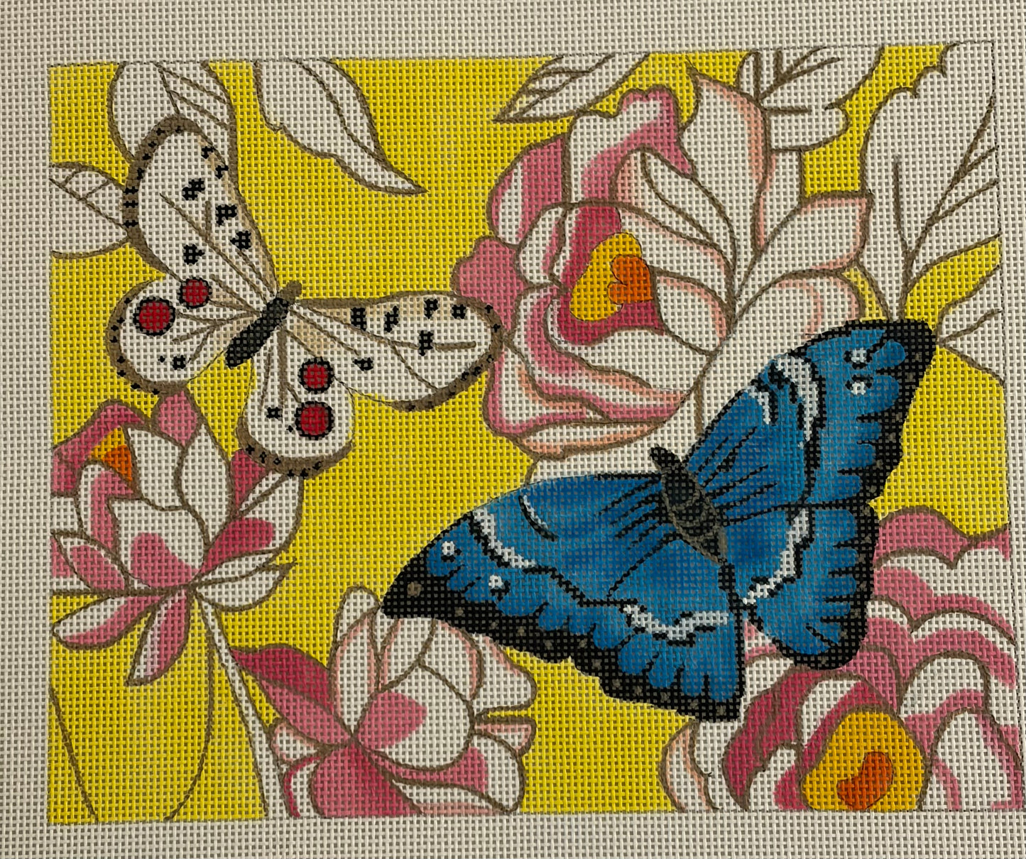 Blue & White Patterened Butterfly