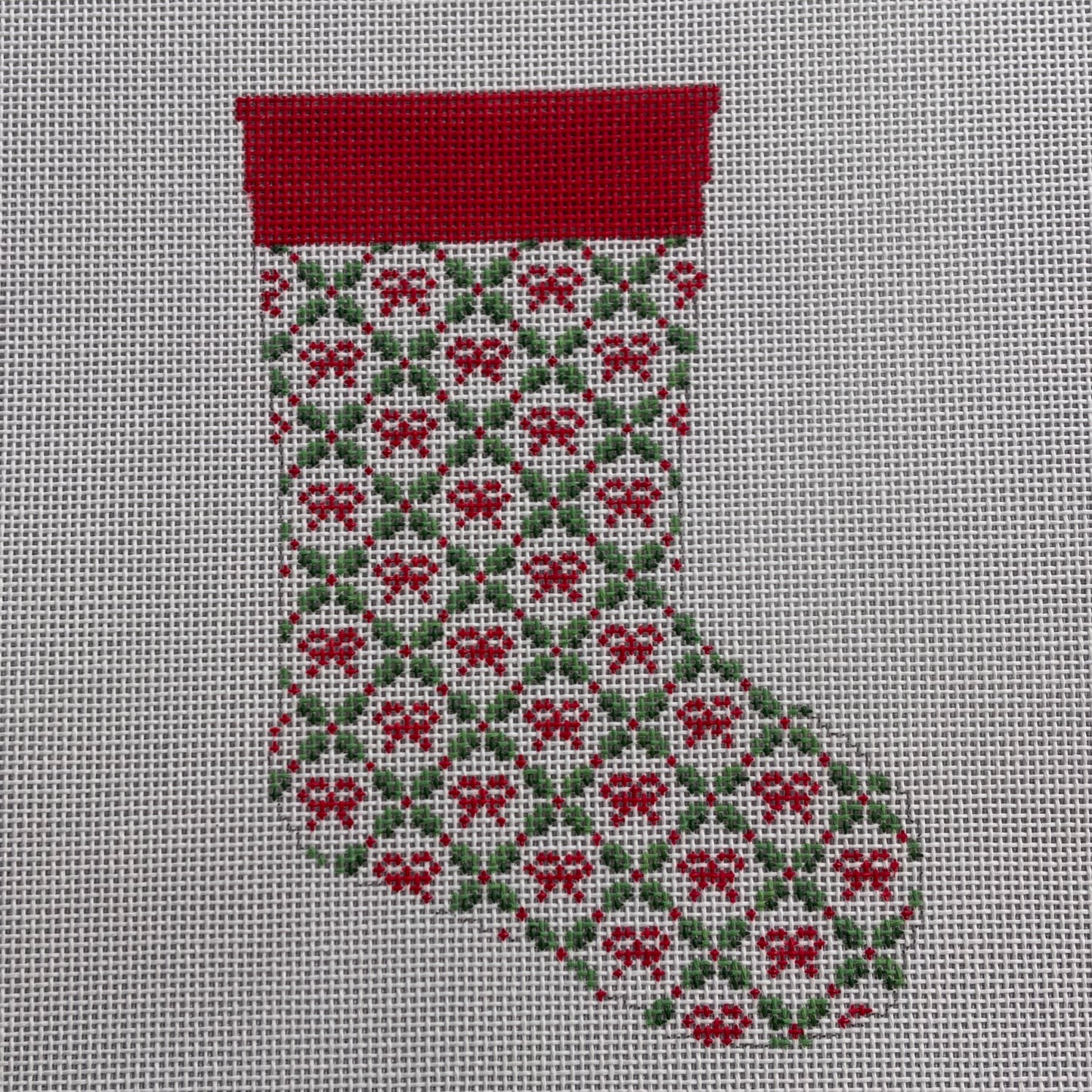 Mini Stocking - Holiday Trellis