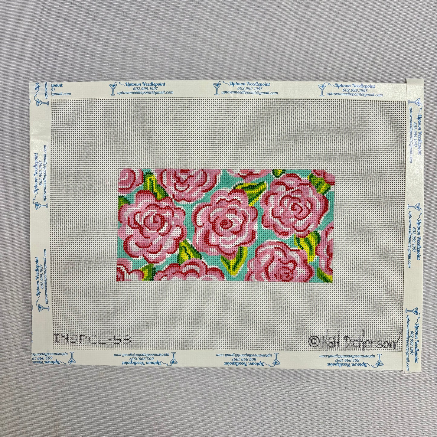 Pink & Teal Flower Purse Insert