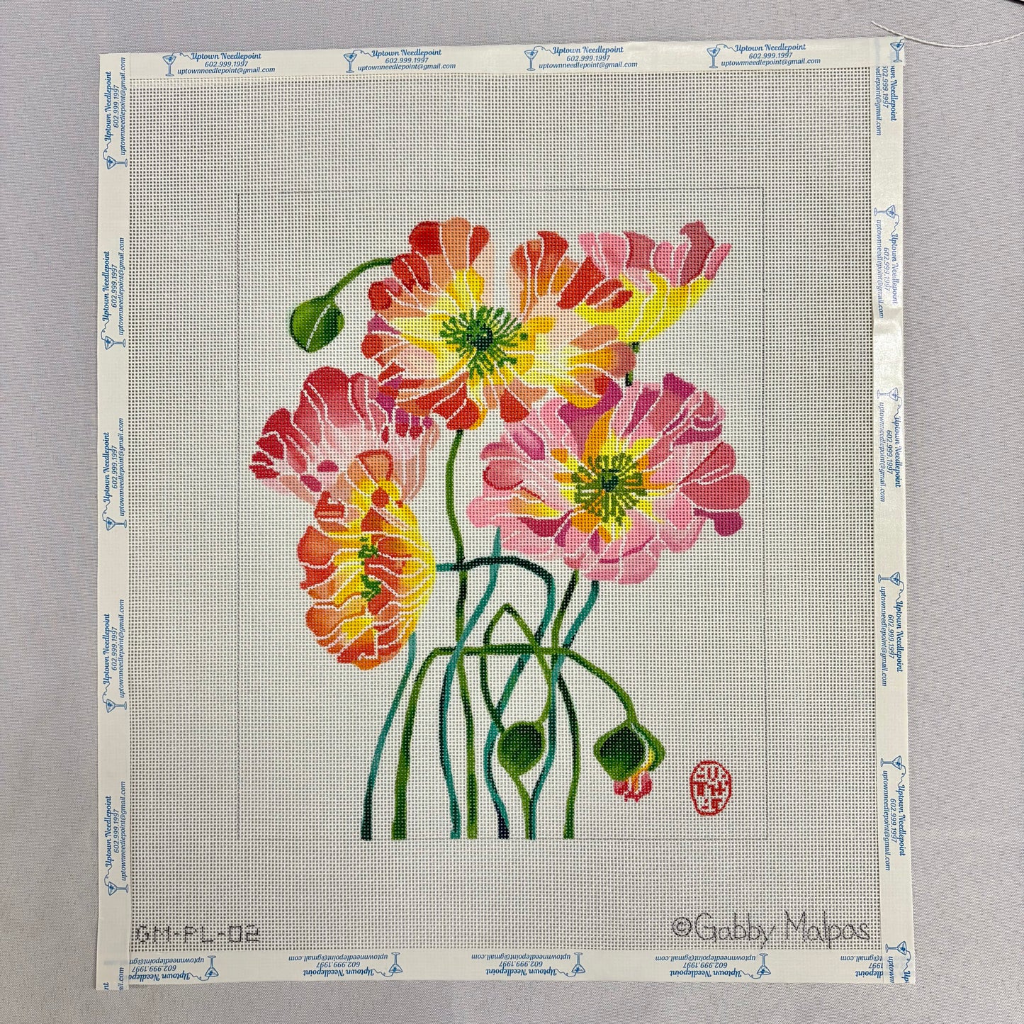 Pink & Yellow Stemmed Flowers