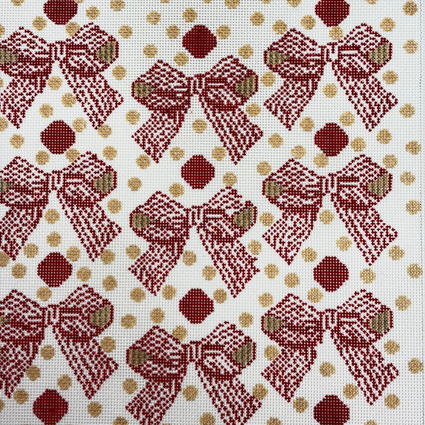 RED & GOLD BOWS & DOTS