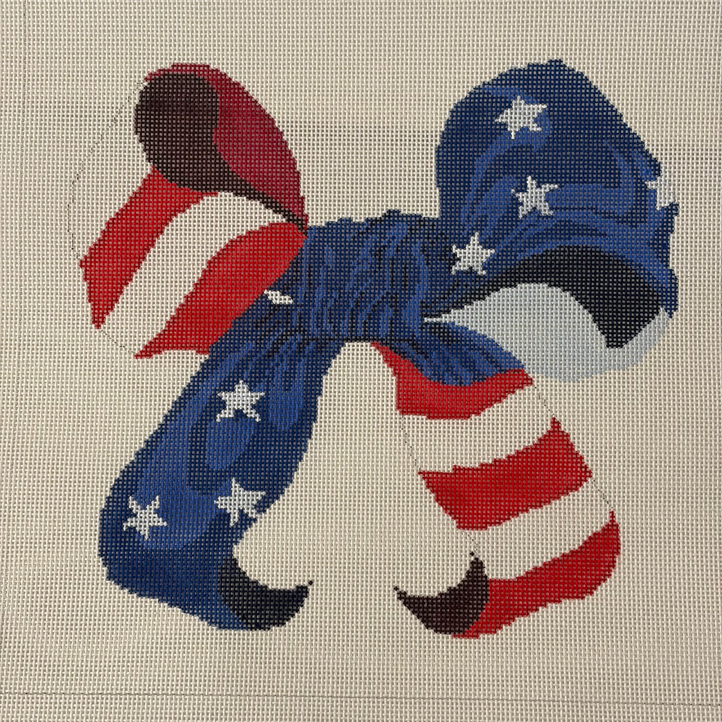 Large American Flag Bow