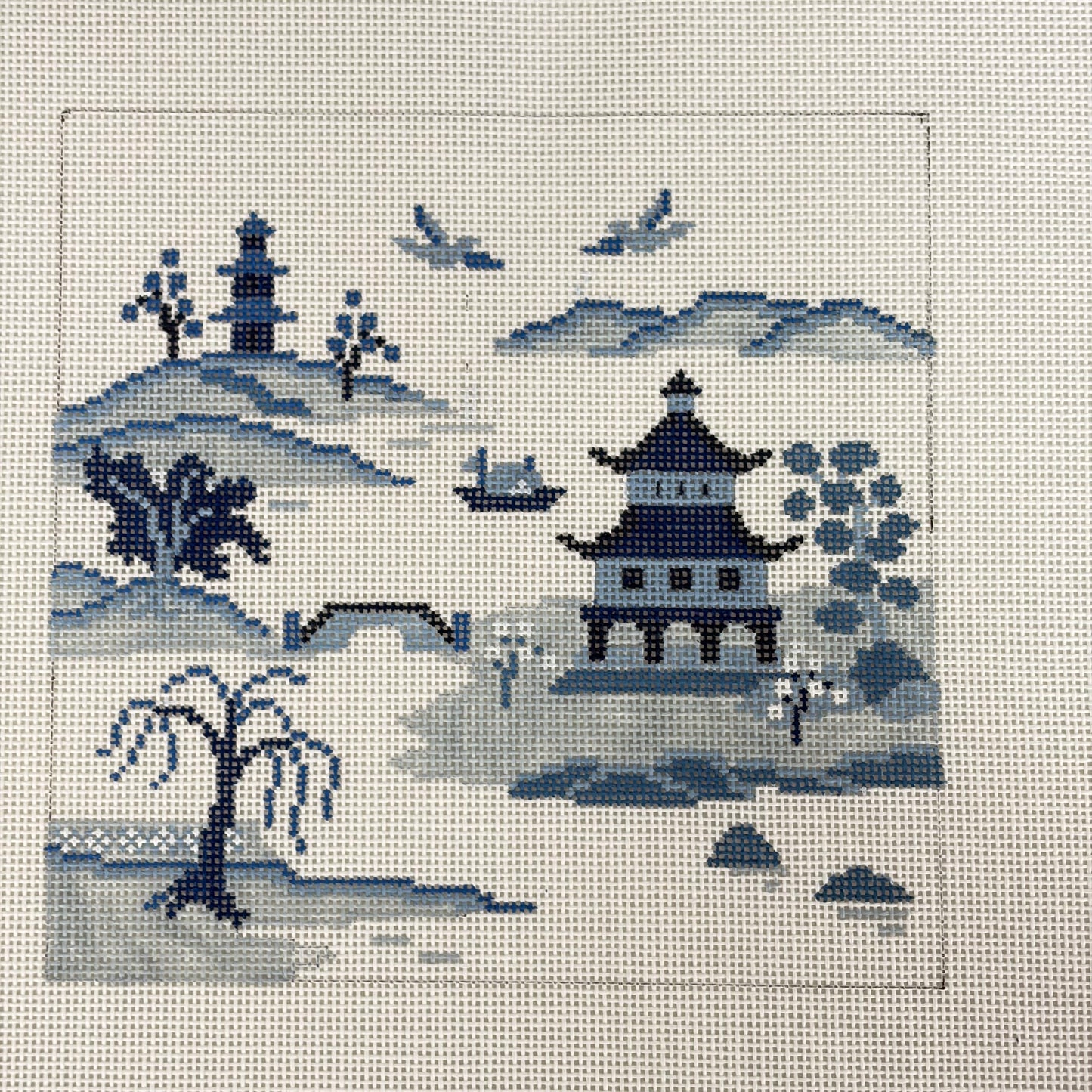 BLUE & WHITE PAGODA