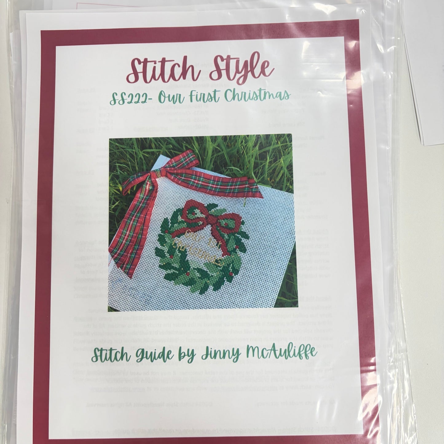 OUR FIRST CHRISTMAS WREATH WITH STITCH GUIDE