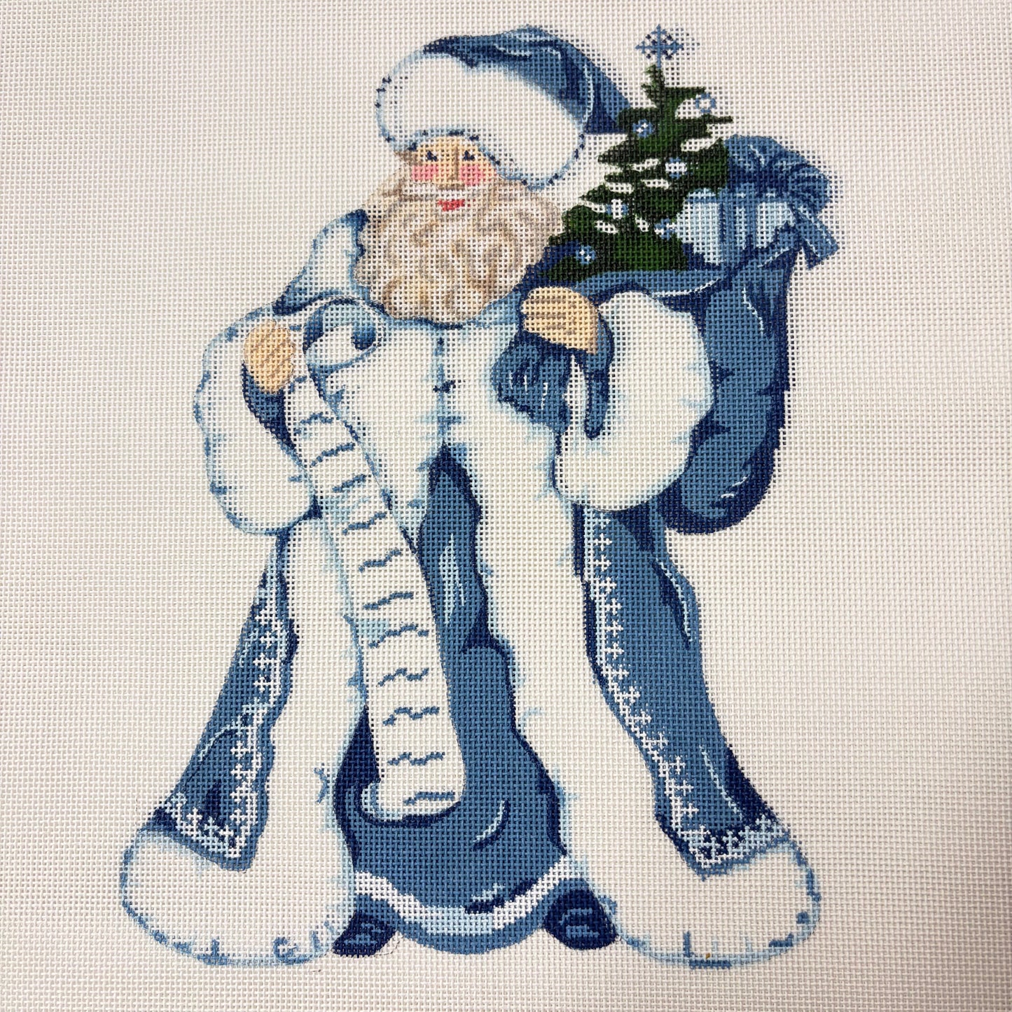 SANTA- BLUE AND WHITE