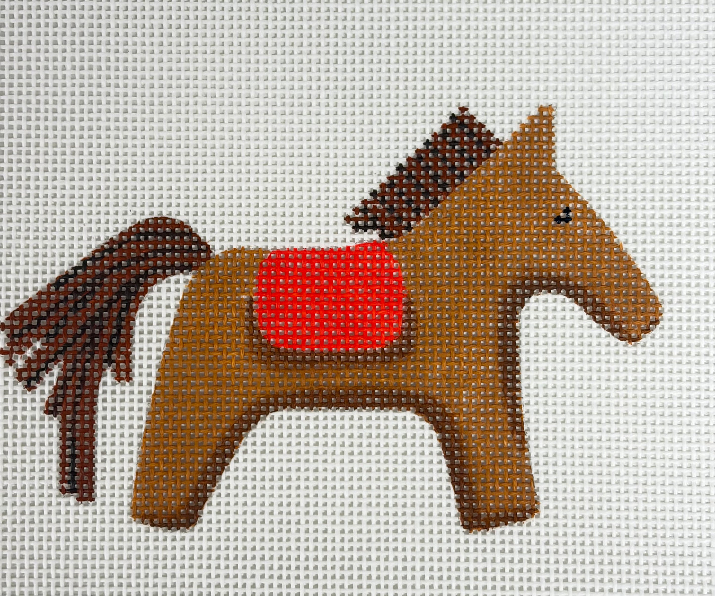 HERMES HORSE WITH SADDLE-BROWN & ORANGE