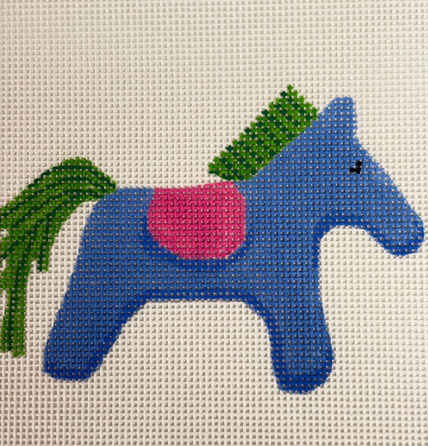HERMES HOUSE WITH SADDLE -BLUE, GREEN & HOT PINK