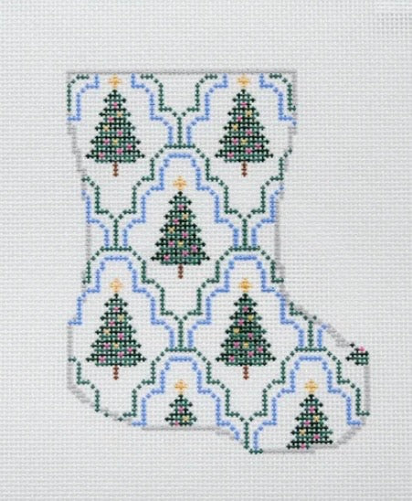 Scallop Christmas Tree Mini Stocking