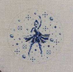 Blue and White Ballerina