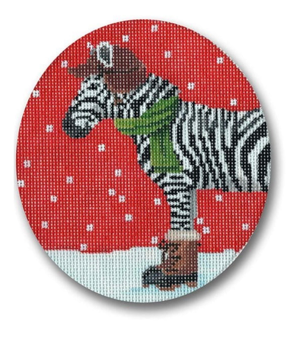 Zebra Dressed for Winter