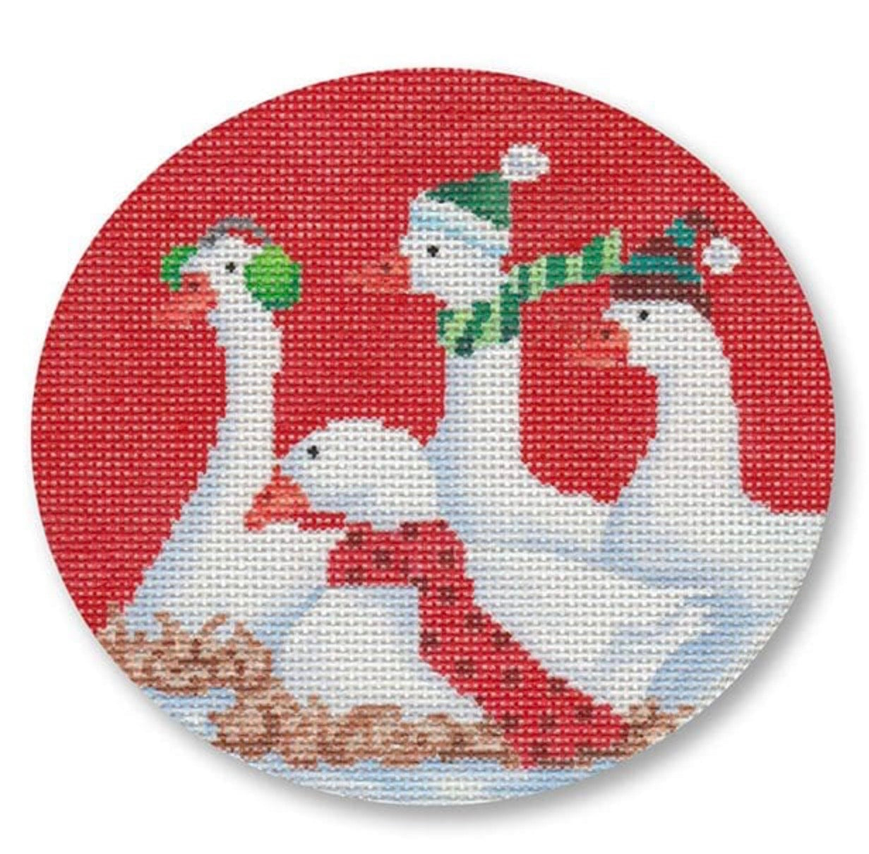 Geese Laying