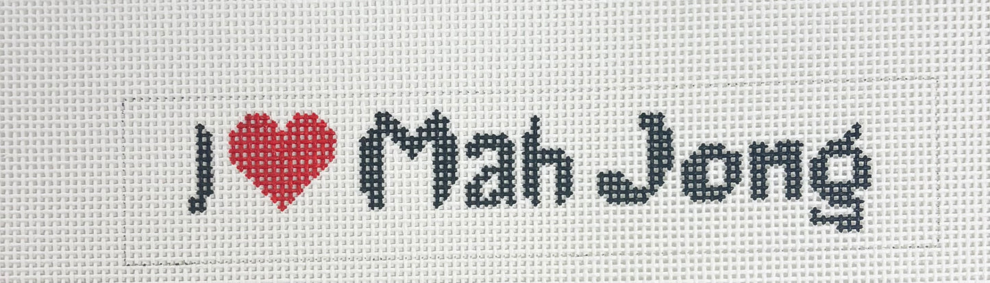 I HEART MAH JONG KEY FOB