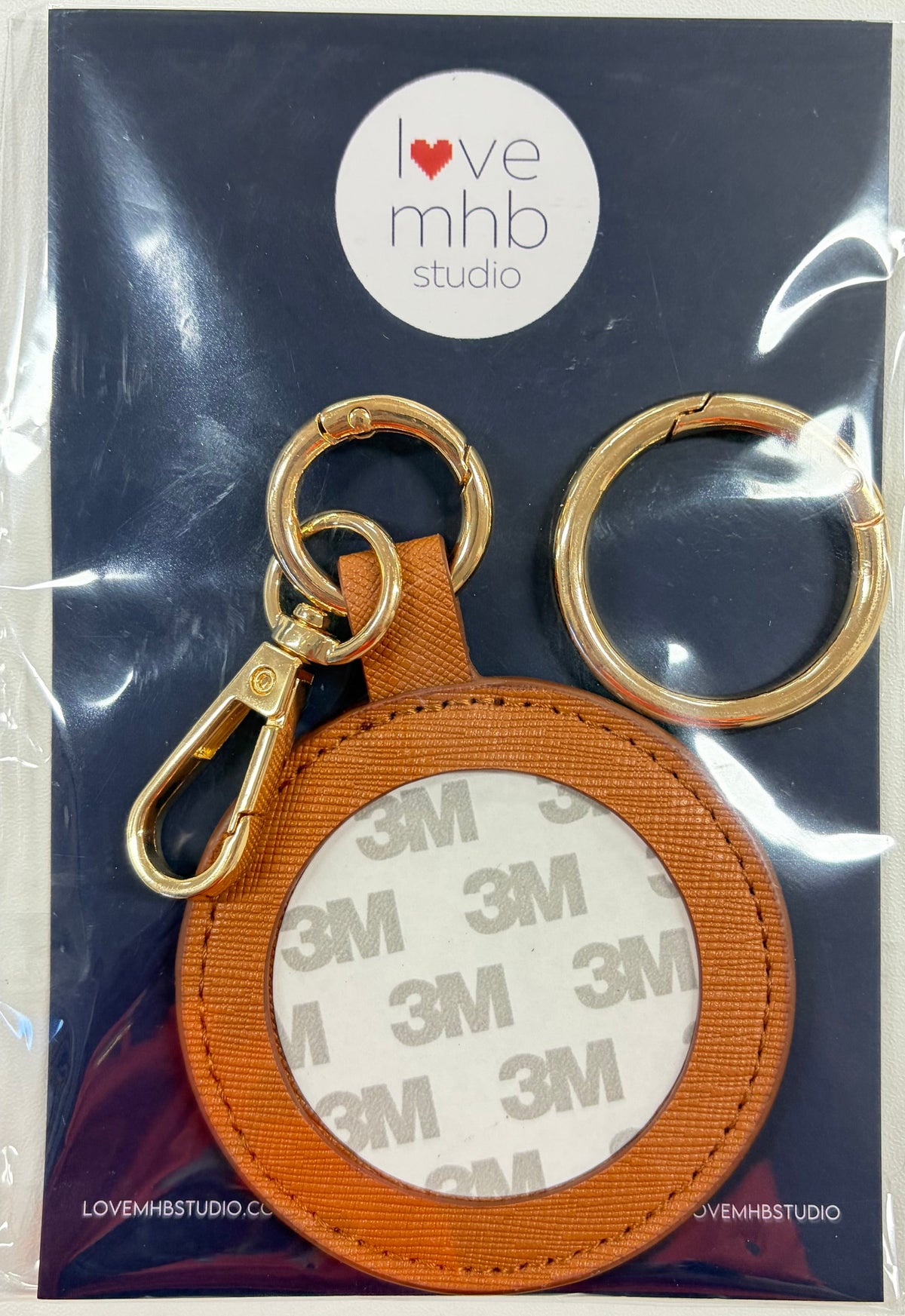 SELF-FINISHING LEATHER ROUNDS- COGNAC