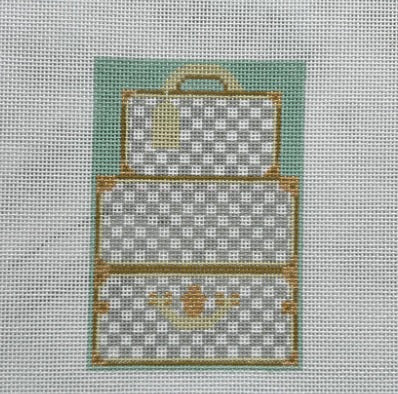 White Check Travel Trunks