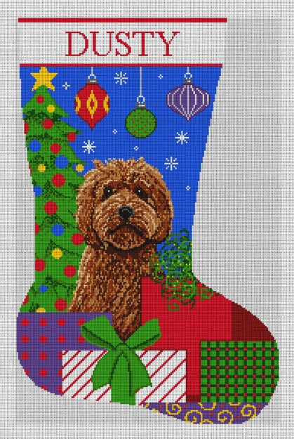 Christmas Tree with Dog Stocking