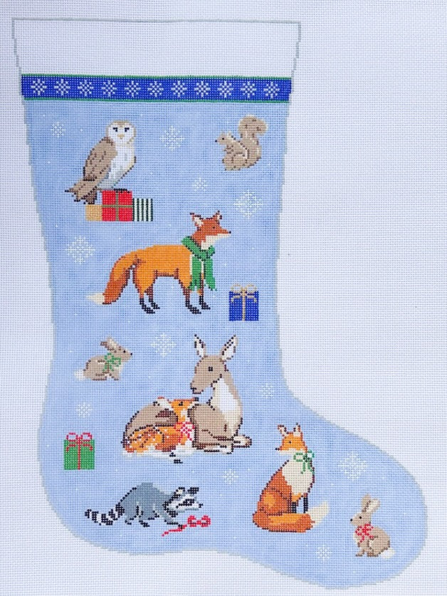 Christmas Forest Stocking w/ Stitch Guide