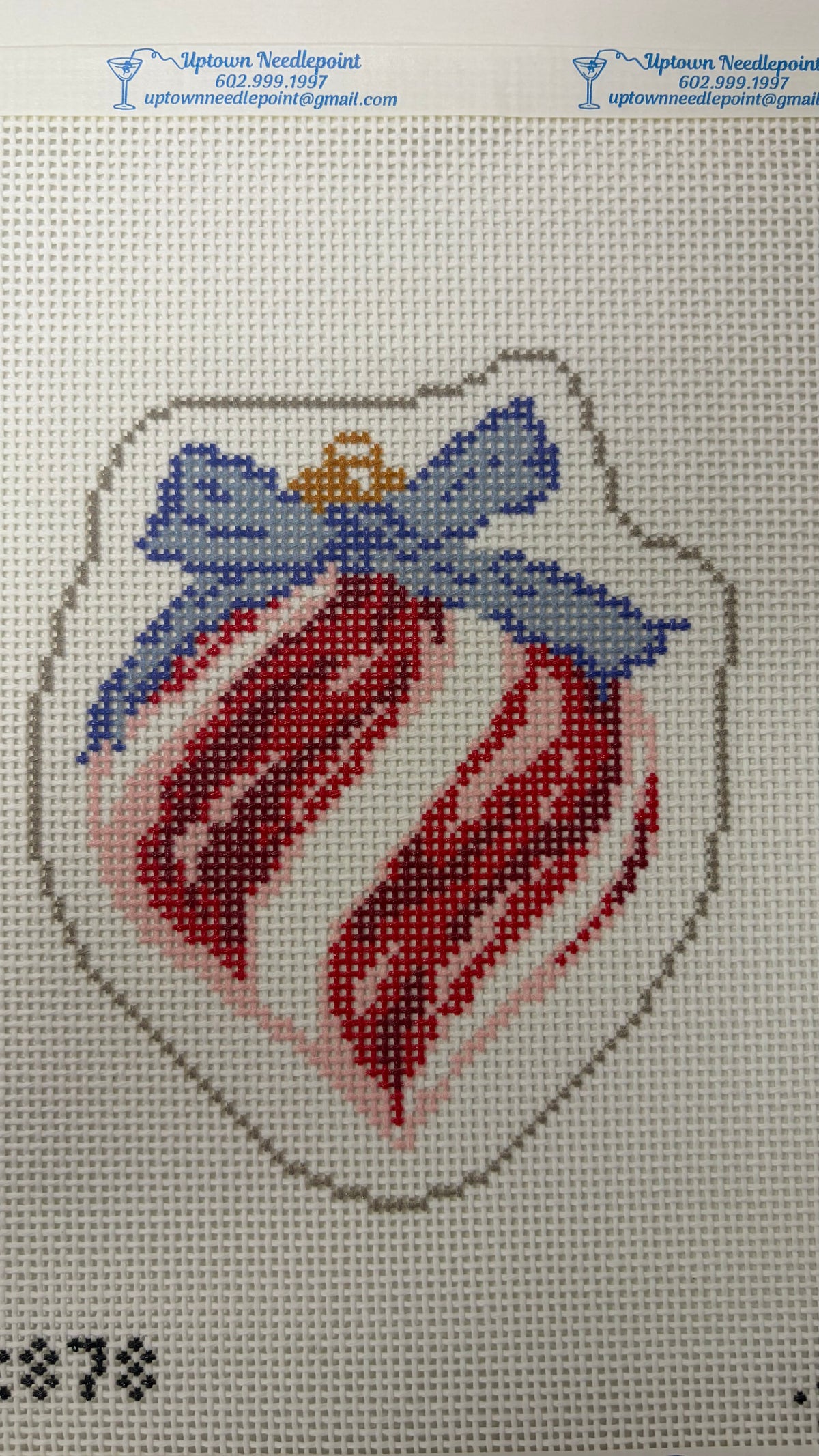 STRIPED GLASS ORNAMENT