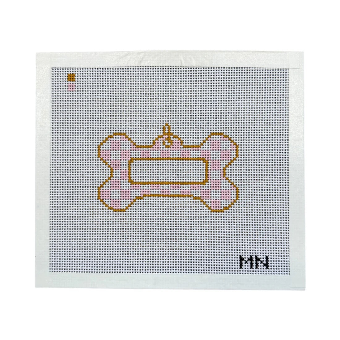 Pink Check Dog Tag