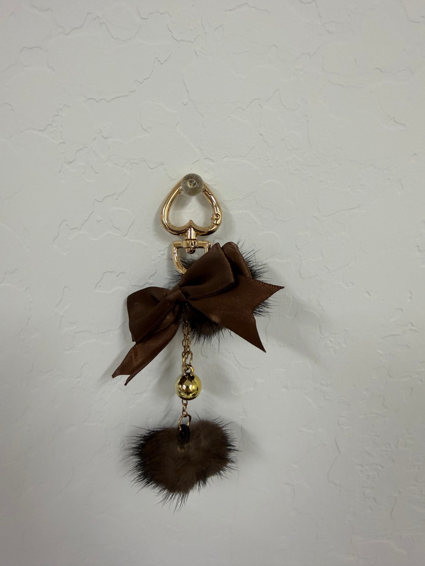 Creative Cute Plush Ball Bow Keychain