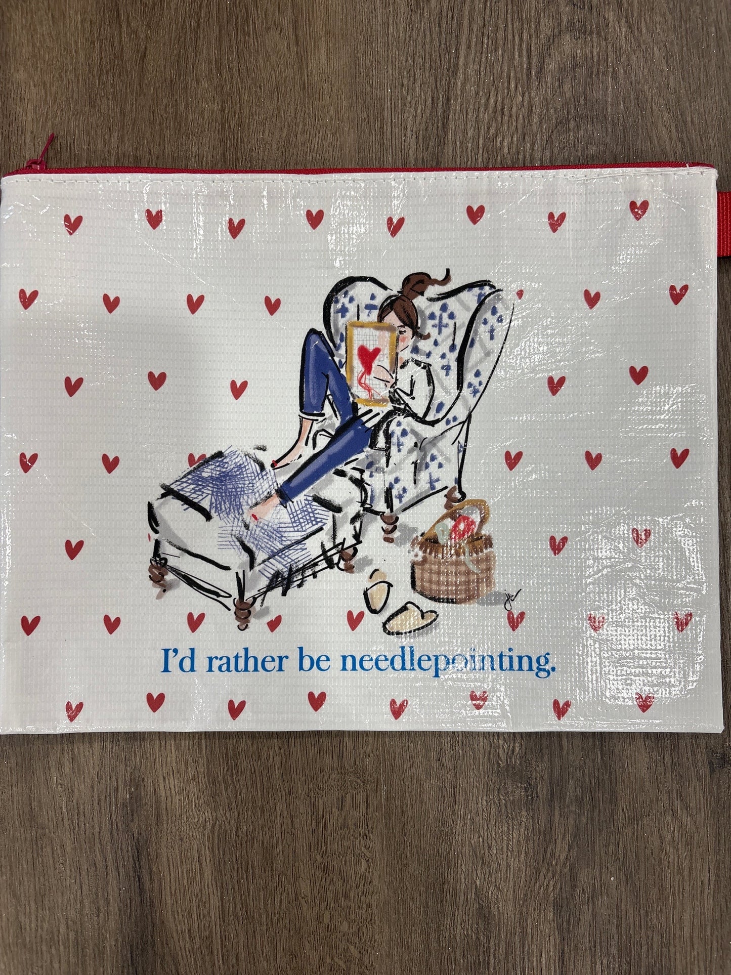 I'd Rather be Needlepointing Project Bag