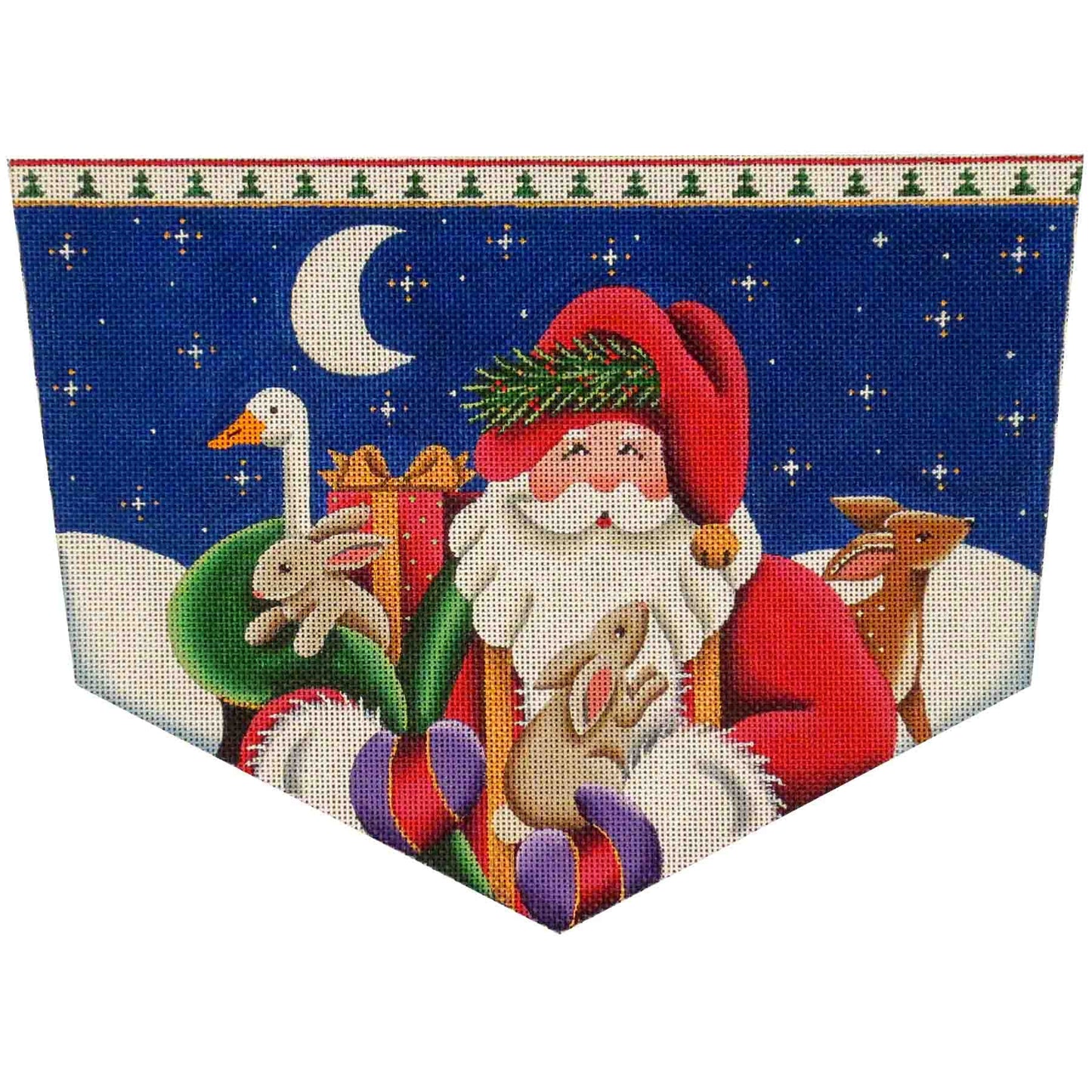 Forest Santa Stocking Cuff