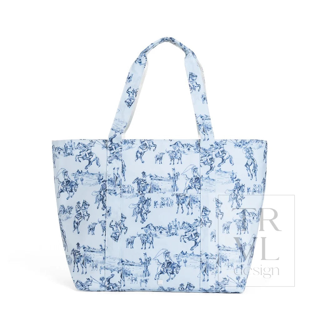 Jumbo Tote- Blue Cowboy