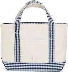 Blue Gingham Tote Bag