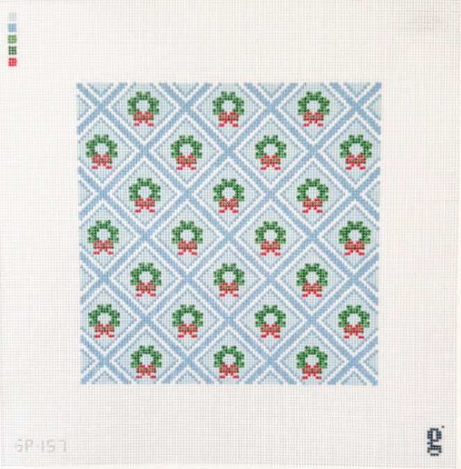 Wreath Trellis 8x8 Canvas