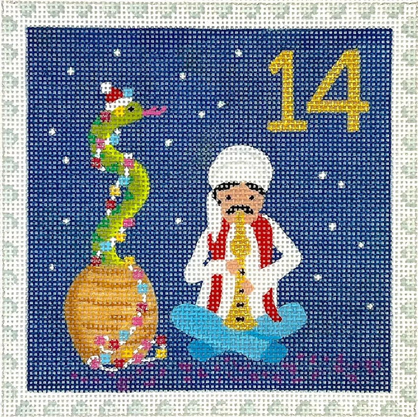 ADVENT STAMP #14- SNAKE CHARMER