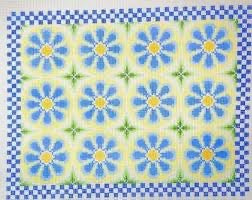 Blue Floral Pillow