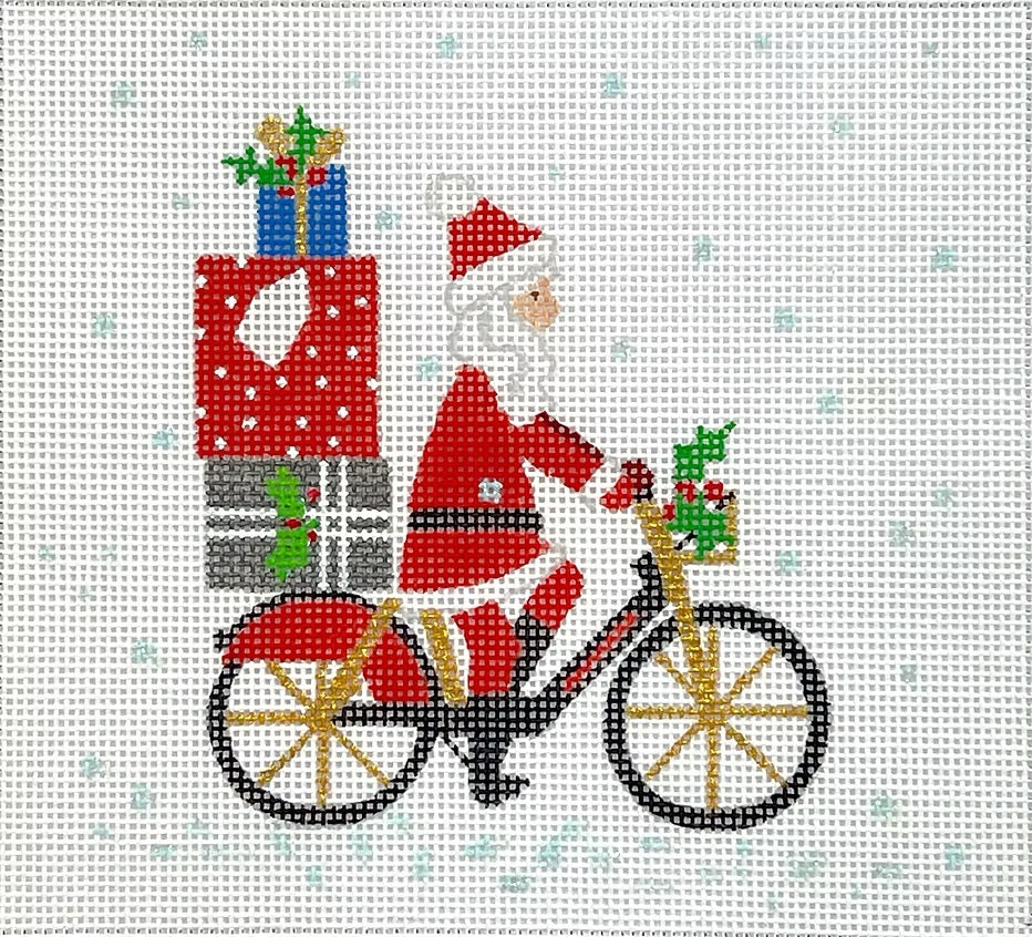 LONDON CHRISTMAS- SANTA ON BICYCLE
