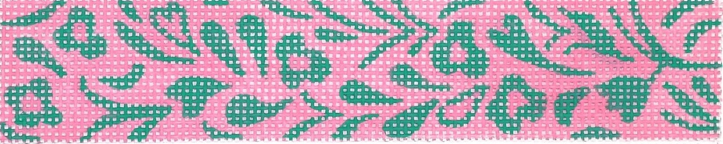 Hawaiian floral- pink and green Keyfob