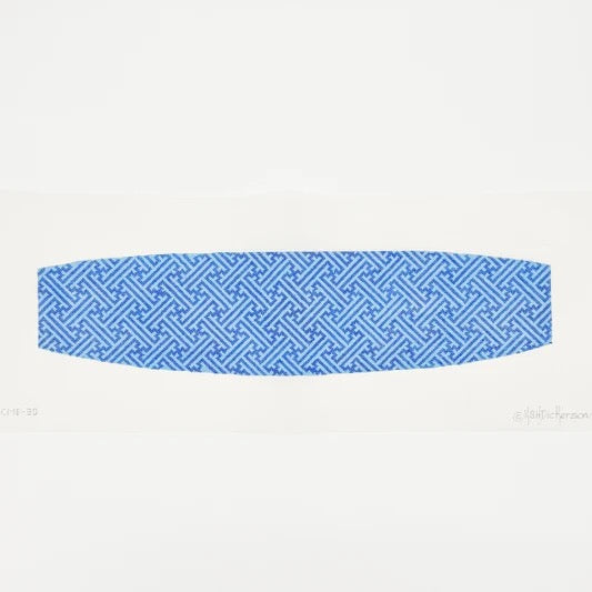 Chinoiserie Lattice/ Blue Cummerbund