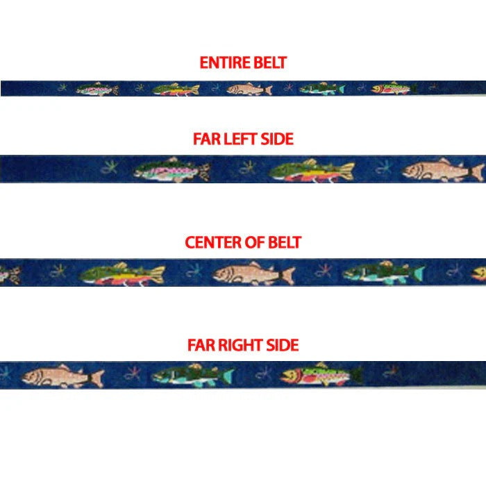 Trout Belt (Blue Background)