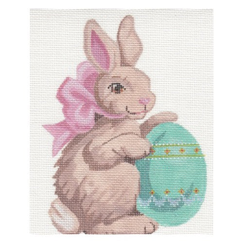 Bunny with Egg on Right