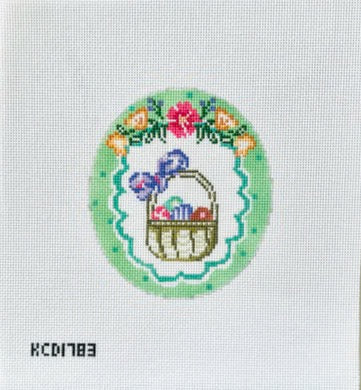 Polka Dot Easter Vignette Basket Oval