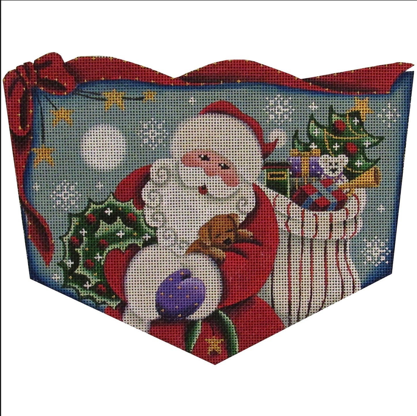 Santa Puppy Stocking Cuff
