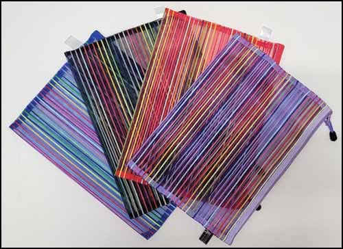Small Striped Mesh Bag 9x13