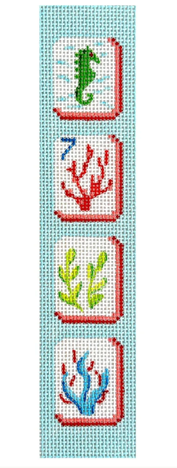 Key Fob- Mahjong Tiles - Coral Reef Theme