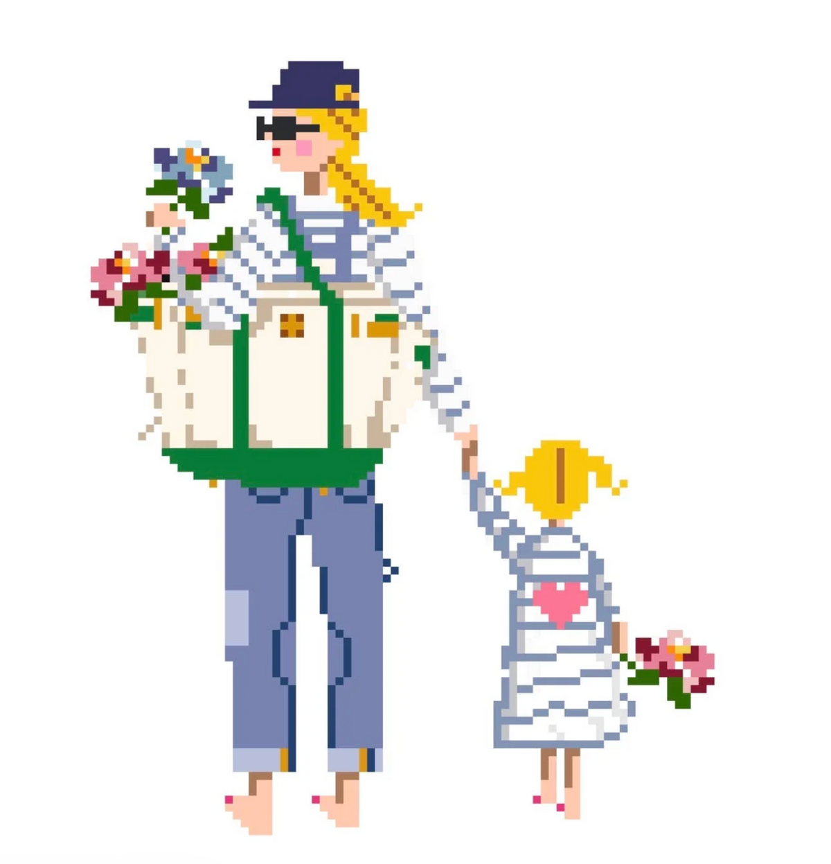 Mother and Daughter Blonde