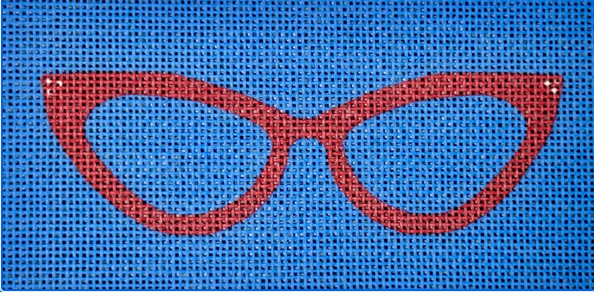 Cat Eye Glasses - Blue and Red