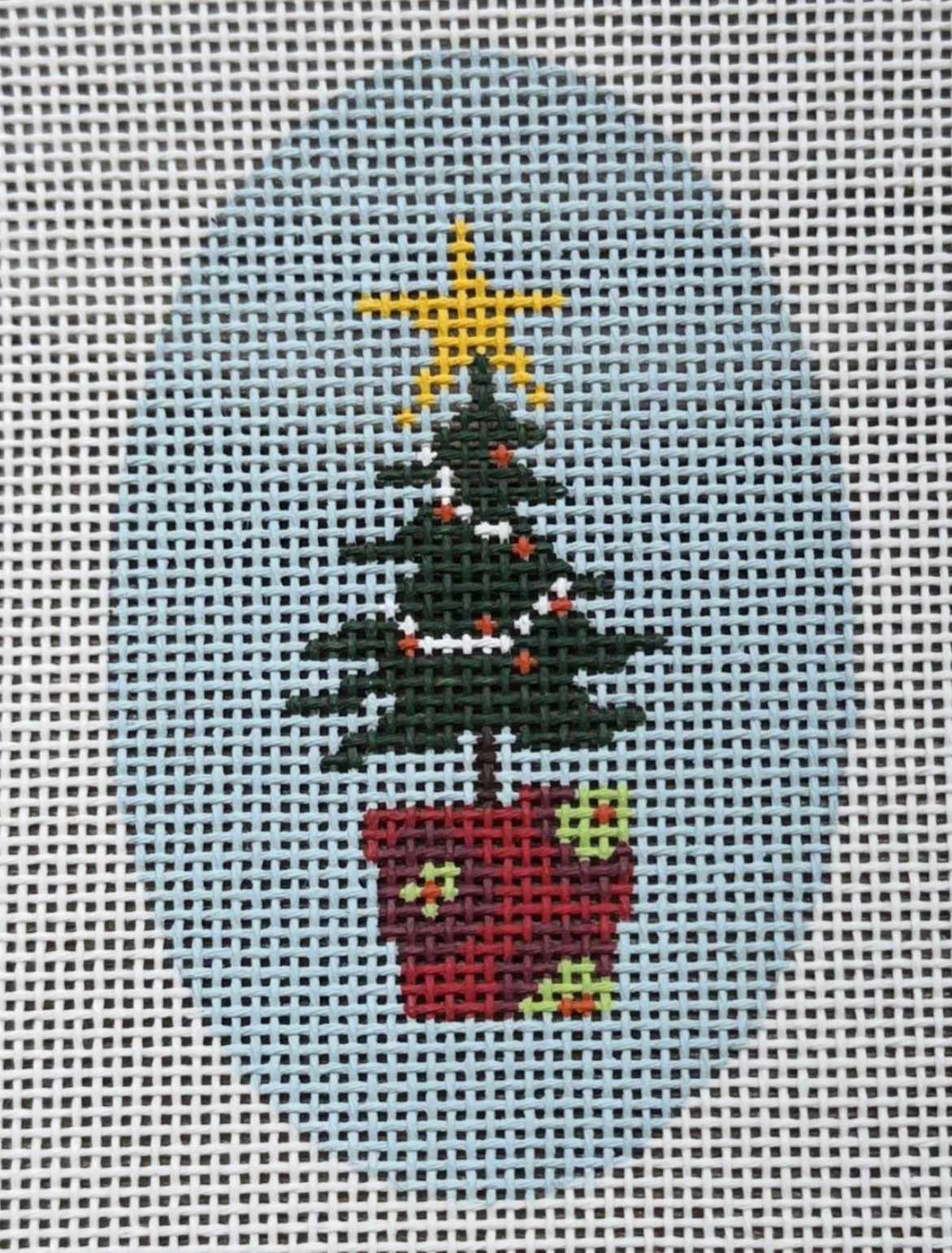 Oval Christmas Tree Ornament A