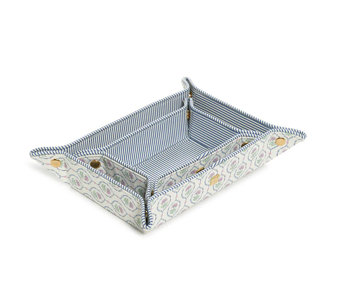 Luxe Saffiano Stripe Tray Set